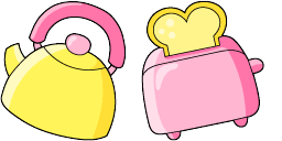 Cursor preview: Teapot Toaster - 1 - cute-cursor.com
