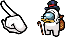 Cursor preview: Scrooge McDuck Crewmate - 1 - cute-cursor.com