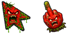 Cursor preview: Custom Cursor Rotten Tomato - 1 - cute-cursor.com