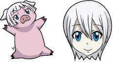 Cursor preview: Custom Cursor Pack: Fairy Tail Lisanna Pig Mage - 1 - cute-cursor.com
