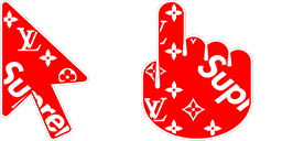 Cursor preview: Supreme x LV - 66 - cute-cursor.com