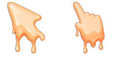 Cursor preview: Peach Cream Squiggle Goo - 67 - cute-cursor.com