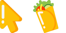 Cursor preview: Yellow Burrito - 66 - cute-cursor.com