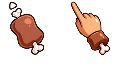 Cursor preview: Cute One Piece Manga Meat - 67 - cute-cursor.com