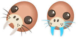 Cursor preview: Walrus Deluxe - 1 - cute-cursor.com