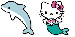 Cursor preview: Hello Kitty Ocean Explorer Cursor Pack - 1 - cute-cursor.com