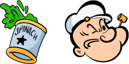 Cursor preview: Popeye Sailor - 1 - cute-cursor.com