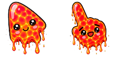 Cursor preview: Dripping Lava Blob - 1 - cute-cursor.com