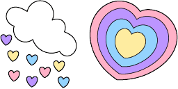 Cursor preview: Love Rain - 52 - cute-cursor.com