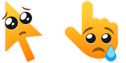 Cursor preview: Pleading Crying - 1 - cute-cursor.com
