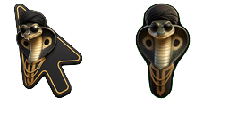 Cursor preview: Shadow Turban Cobra Cursor - 1 - cute-cursor.com