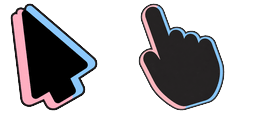 Cursor preview: Anaglyph Pastel Blush Sky - 1 - cute-cursor.com