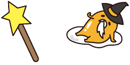Cursor preview: Magic Gudetama - 65 - cute-cursor.com