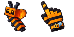 Xem trước con trỏ: Ember Voxel Bee - 66 - cute-cursor.com