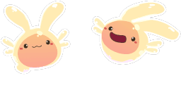 Cursor preview: Cotton Slime - 1 - cute-cursor.com