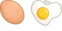 Cursor preview: Egg - 66 - cute-cursor.com