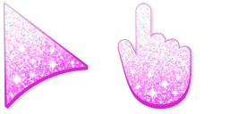 Cursor preview: White Pink Glitter - 66 - cute-cursor.com