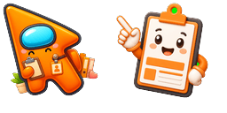 Cursor preview: Among Us Show Orange aka Head of HR - 1 - cute-cursor.com