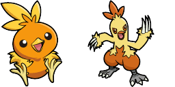 Cursor preview: Torchic and Combusken - 1 - cute-cursor.com