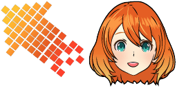 Cursor preview: Mirai Komachi - 66 - cute-cursor.com