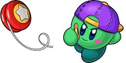 Cursor preview: Green Kirby - 66 - cute-cursor.com