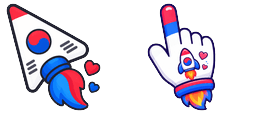 Cursor preview: Cute Korea Rocket - 39 - cute-cursor.com