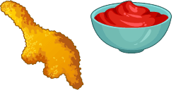 Cursor preview: Dino Nugget - 1 - cute-cursor.com