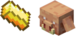 Cursor preview: Gold Ingot Piglin - 66 - cute-cursor.com