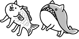 Cursor preview: Custom Cursor Battle Cats Fish and Whale Pack - 65 - cute-cursor.com