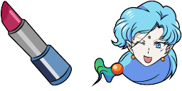 Cursor preview: Cute Cursor Sailor Moon Fish Eye & Lipstick - 1 - cute-cursor.com
