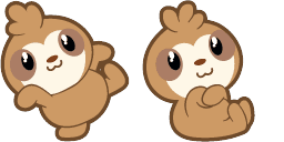 Cursor preview: Cute Sloth - 1 - cute-cursor.com