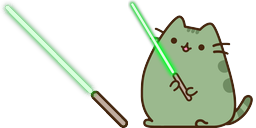 Cursor preview: Yoda Pusheen - 66 - cute-cursor.com