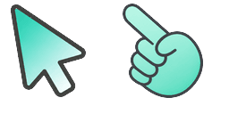 Cursor preview: Mist Teal Glow - 66 - cute-cursor.com