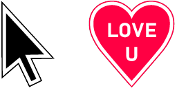 Cursor preview: Love U MacOS Prank - 1 - cute-cursor.com
