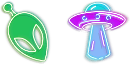 Cursor preview: Galactic Alien UFO - 1 - cute-cursor.com