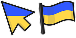 Cursor preview: United Kingdom Flag Ukraine - 1 - cute-cursor.com