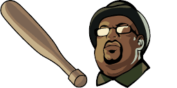 Cursor preview: GTA San Andreas Big Smoke - 1 - cute-cursor.com