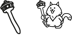 Cursor preview: Custom Cursor Pack - Battle Cat Cute Mouse - 39 - cute-cursor.com