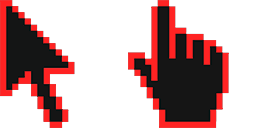 Cursor preview: Red Orange Blaze - 38 - cute-cursor.com