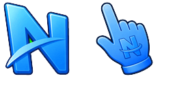 Cursor preview: Electric Blue N - 37 - cute-cursor.com