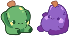 Cursor preview: Cute Cursor Pack - Kawaii Green Pepper and Eggplant - 7 - cute-cursor.com
