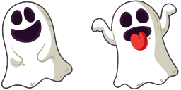 Cursor preview: Hilarious Ghosts - 1 - cute-cursor.com