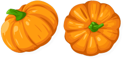 Cursor preview: Custom Cursor Pack - Vibrant Orange Pumpkin - 1 - cute-cursor.com
