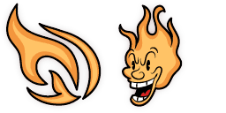 Cursor preview: Custom Cute Pyro Head Cursor - 66 - cute-cursor.com