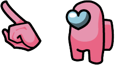Cursor preview: Valentine Delight Crewmate - 1 - cute-cursor.com