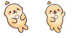 Cursor preview: Honey Otter Pip Cursor - 67 - cute-cursor.com