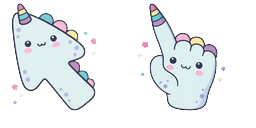Cursor preview: Cute Dinosicorn - 1 - cute-cursor.com