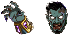 Cursor preview: Bright Teal Ghoul Gauntlet Cursor - 1 - cute-cursor.com