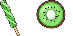 Cursor preview: Cute Kiwi - 1 - cute-cursor.com