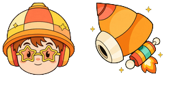 Cursor preview: Brawl Stars Brock Star Rocket - 66 - cute-cursor.com